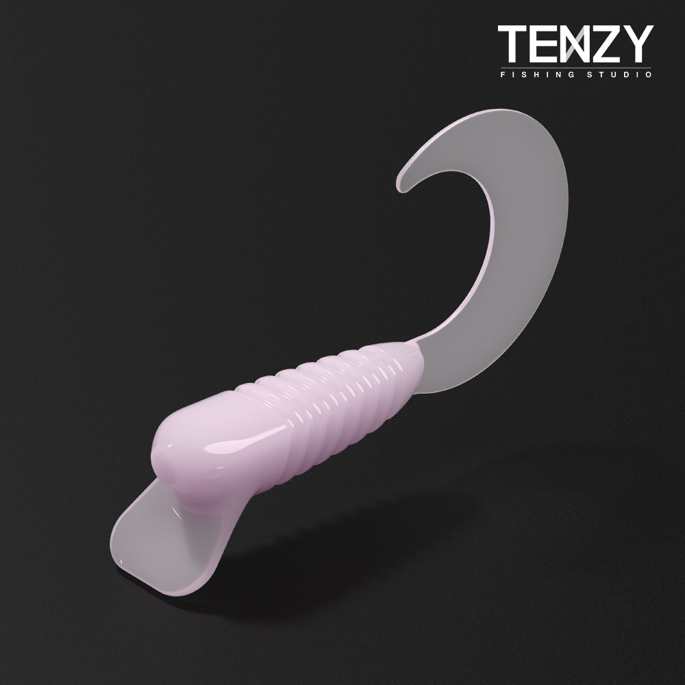텐지 립그럽 씨테일 그럽웜 플로팅 웜 2.5인치 텐지핑크, 6.35cm - 메인 이미지