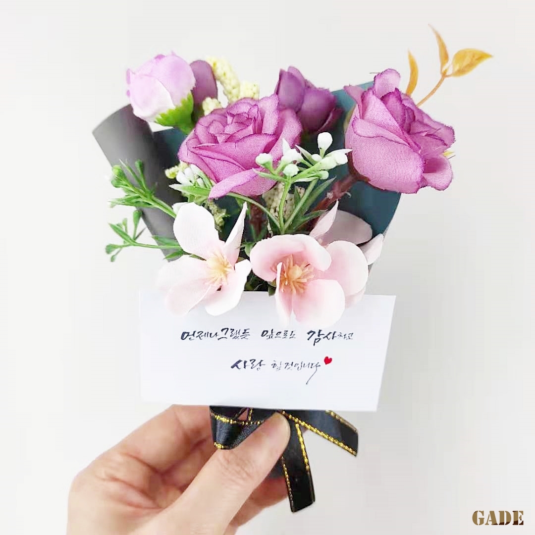 가더GADE 8U 문구카드꽃다발 납골당꾸미기 납골당꽃 조화 미니꽃다발 국화 추모 헌화 봉안당꽃 부착식 - 상세 이미지 5