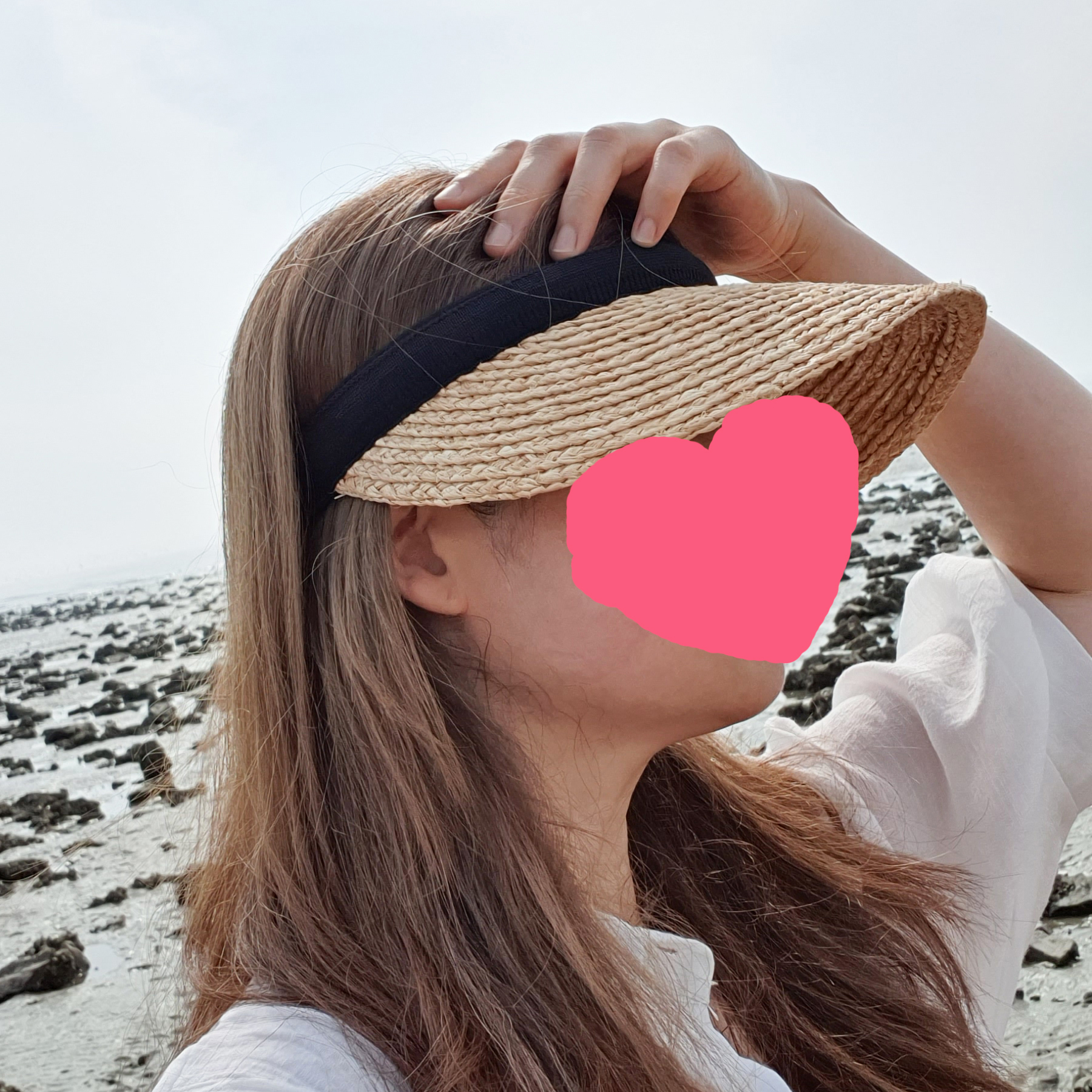 국산 라피아 선캡 여름 썬캡 밀집 라탄 여성 챙 모자 여자 썬바이저 자외선차단 햇빛가리개 - 상품 이미지