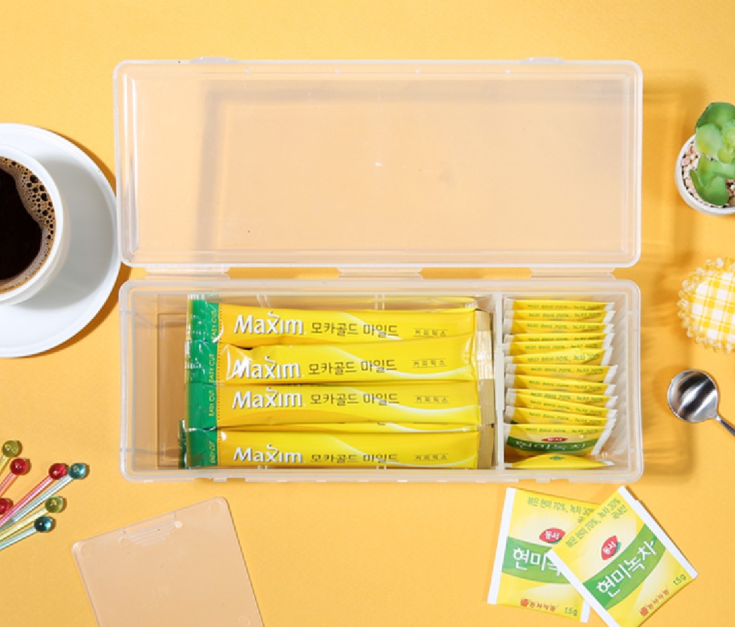 펜트리 수납함 층층이 정리함 과자 적층형 약통 탕비실 투명