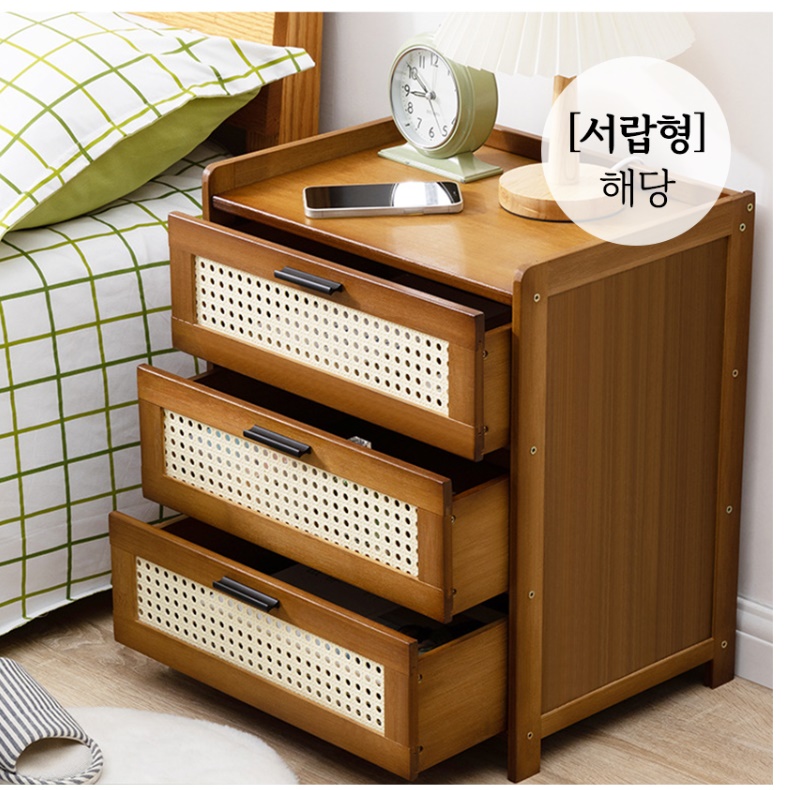 도어형 작은 협탁 서랍장 서랍 협탁 서랍형 협탁 침대 머리장 - 상세 이미지 3
