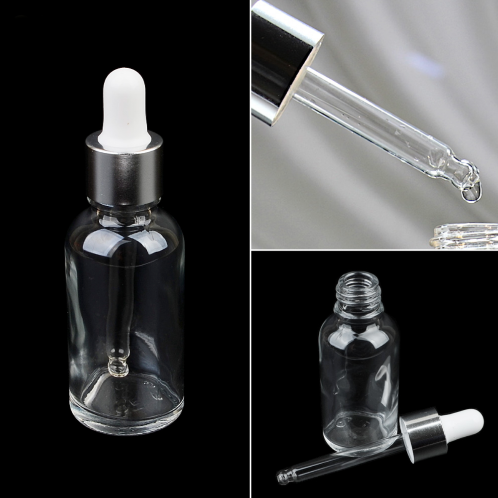 통유리화장품소분스포이드공병 투명앰플소분에센스병 고급여행용오일병 30ml - 상품 이미지