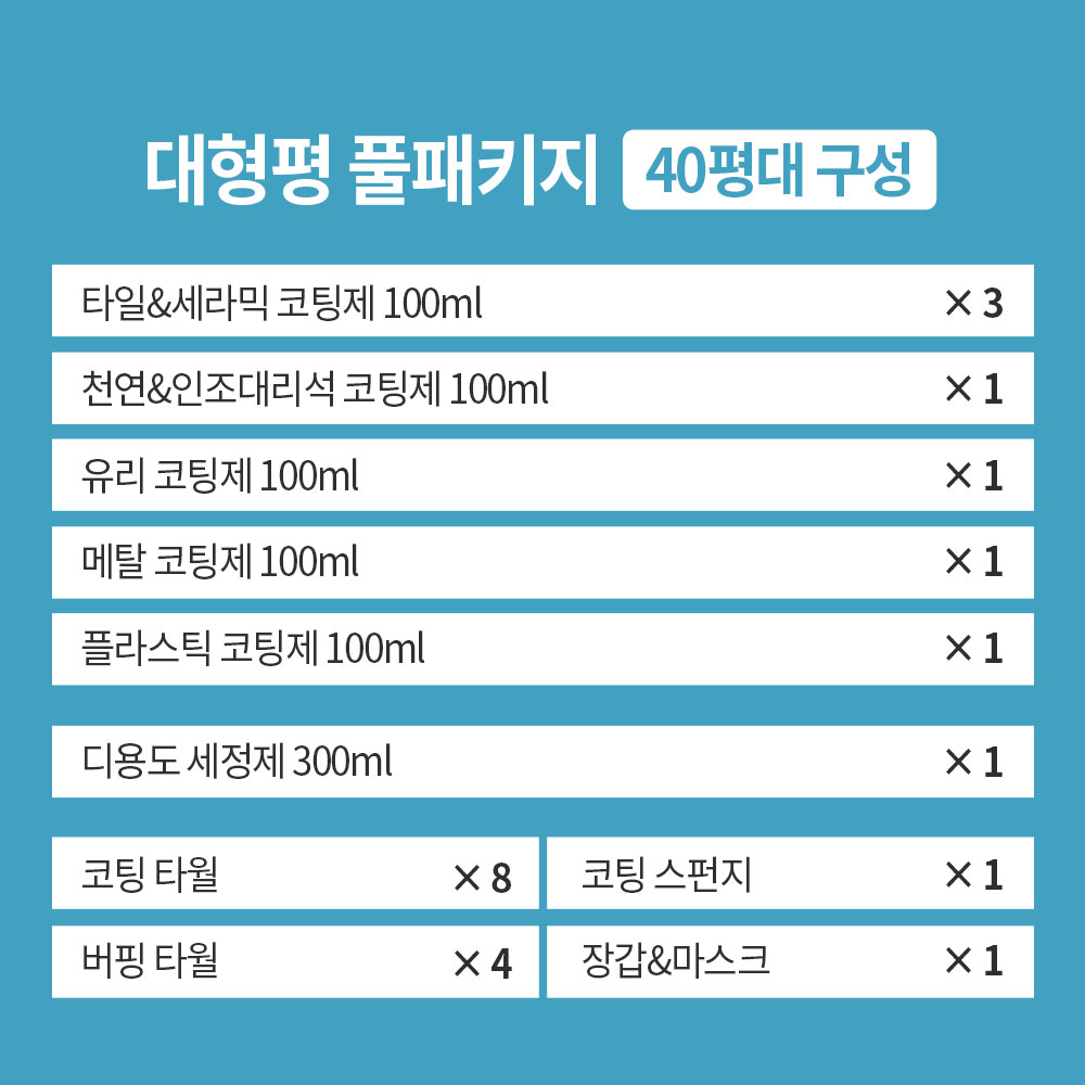 나노피아 욕실2주방 셀프 나노코팅 대형평 풀패키지(40평이상) - 상세 이미지 2