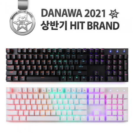 K640 이중사출키캡 레인보우LED 게이밍 오테뮤 방청축