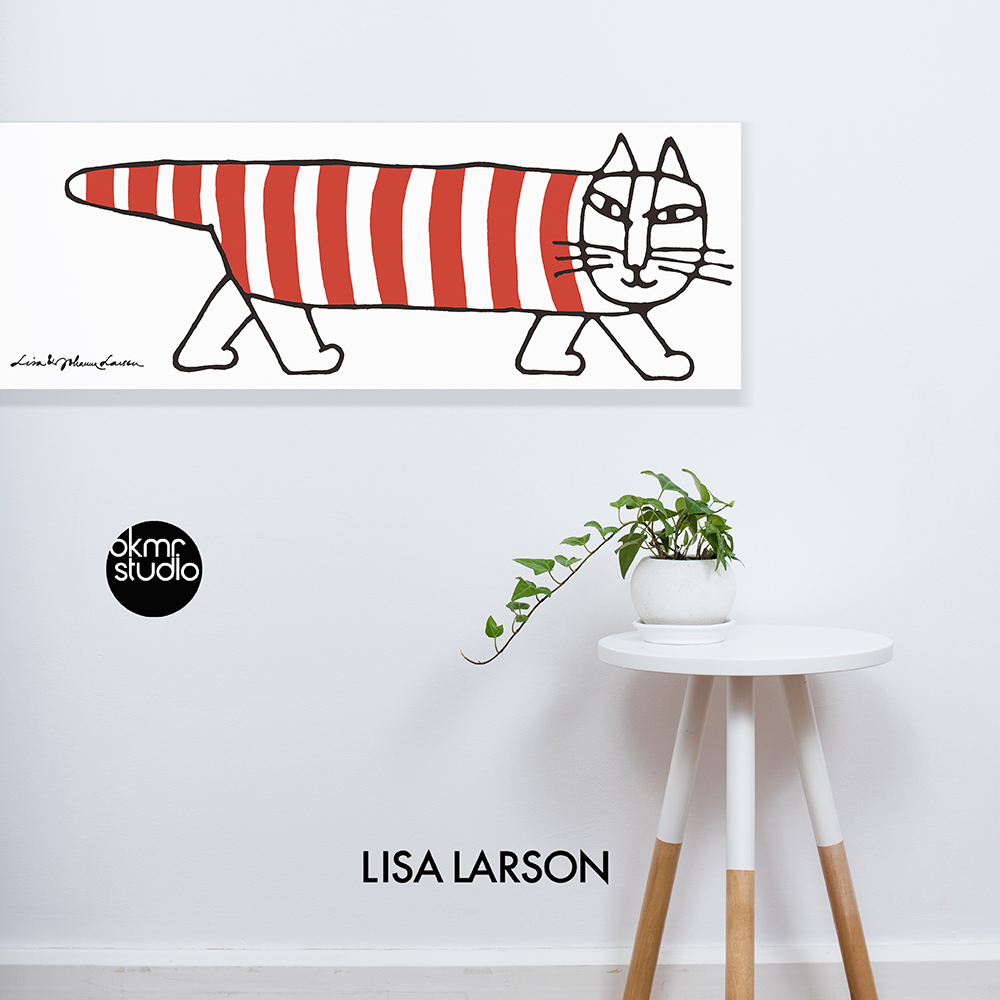 리사라르손 레드냥이 캔버스 패브릭 그림 액자 - 상세 이미지 5