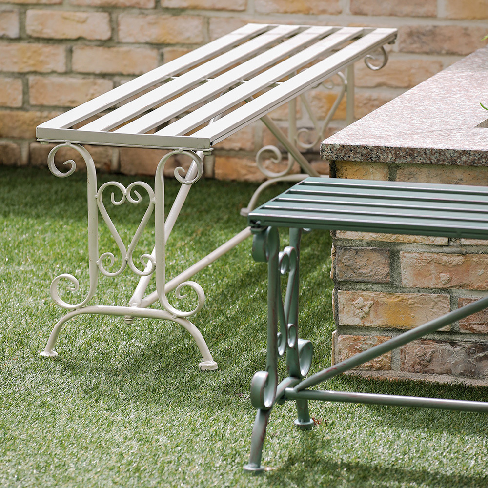 몬테스 가든 빈티지 철제 테라스 벤치 의자 야외 카페 정원 공원 아웃도어 가구