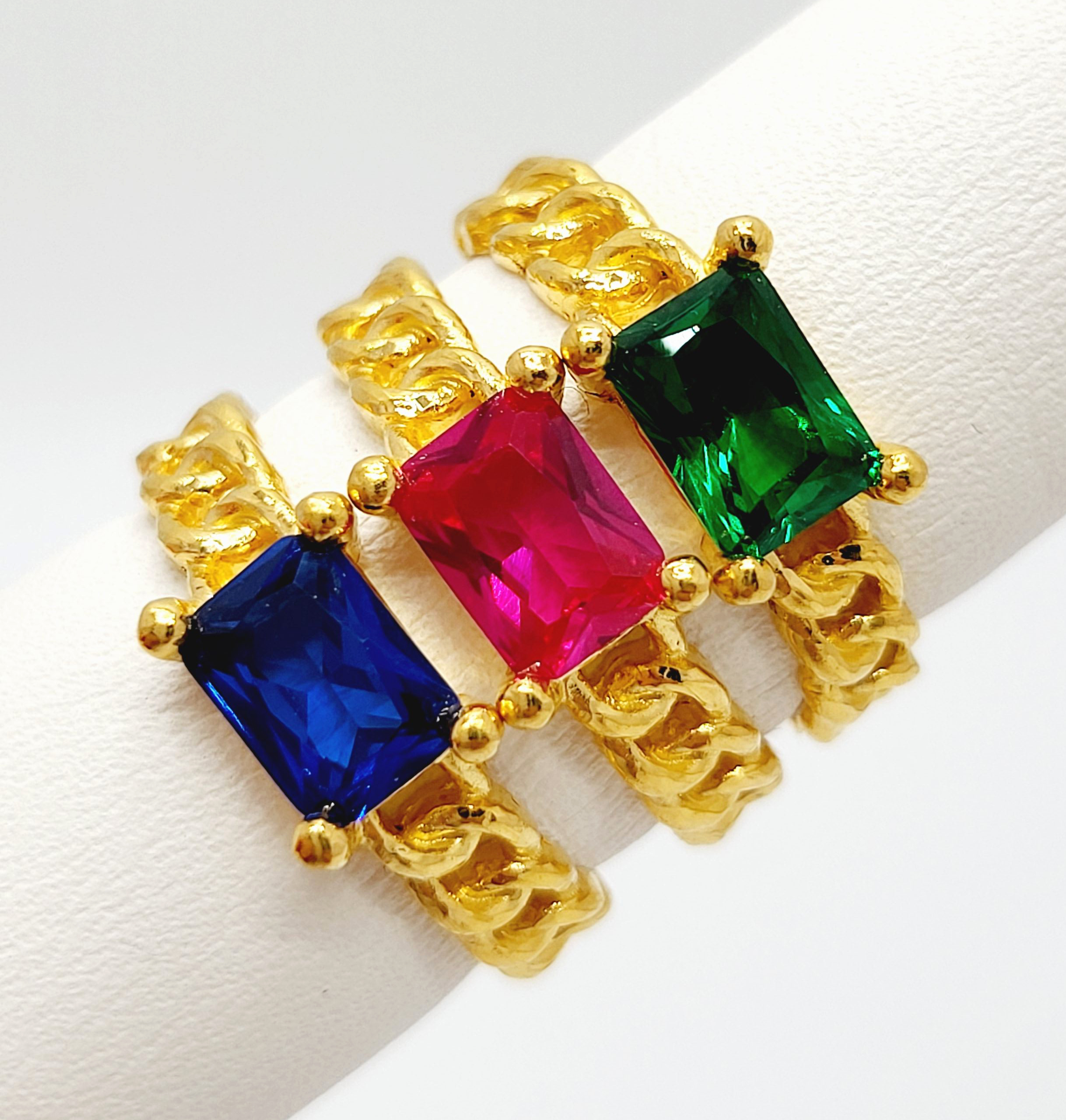 24k 금반지 큐빅 체인 여자 순금반지