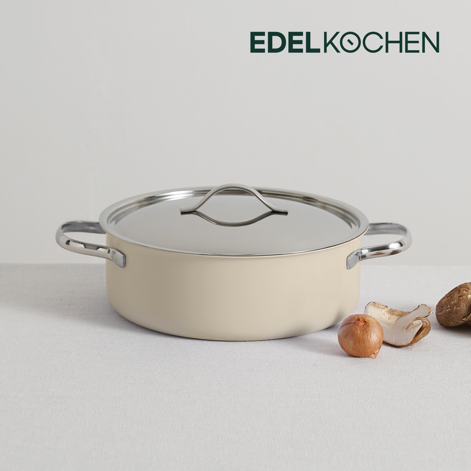 에델코첸 통3중 클래식L 전골냄비 24cm (아이보리)