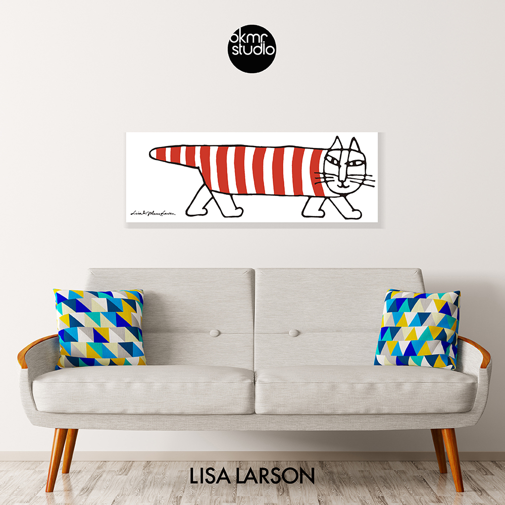 리사라르손 레드냥이 캔버스 패브릭 그림 액자 - 상세 이미지 2