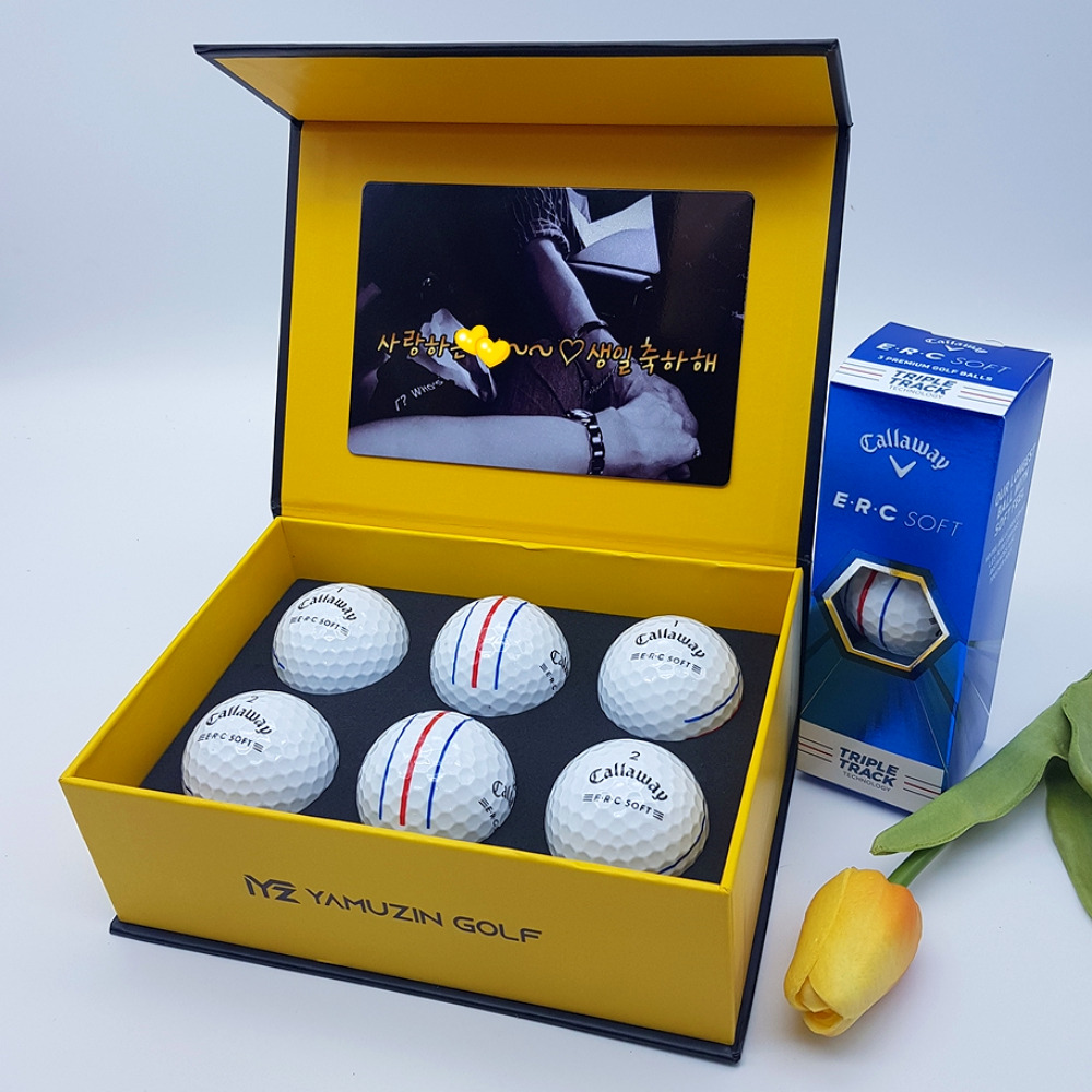 캘러웨이 ERC 커스텀 골프공 인쇄 6구 선물 세트 홀인원 생일 근속 기념품 기념볼 각인