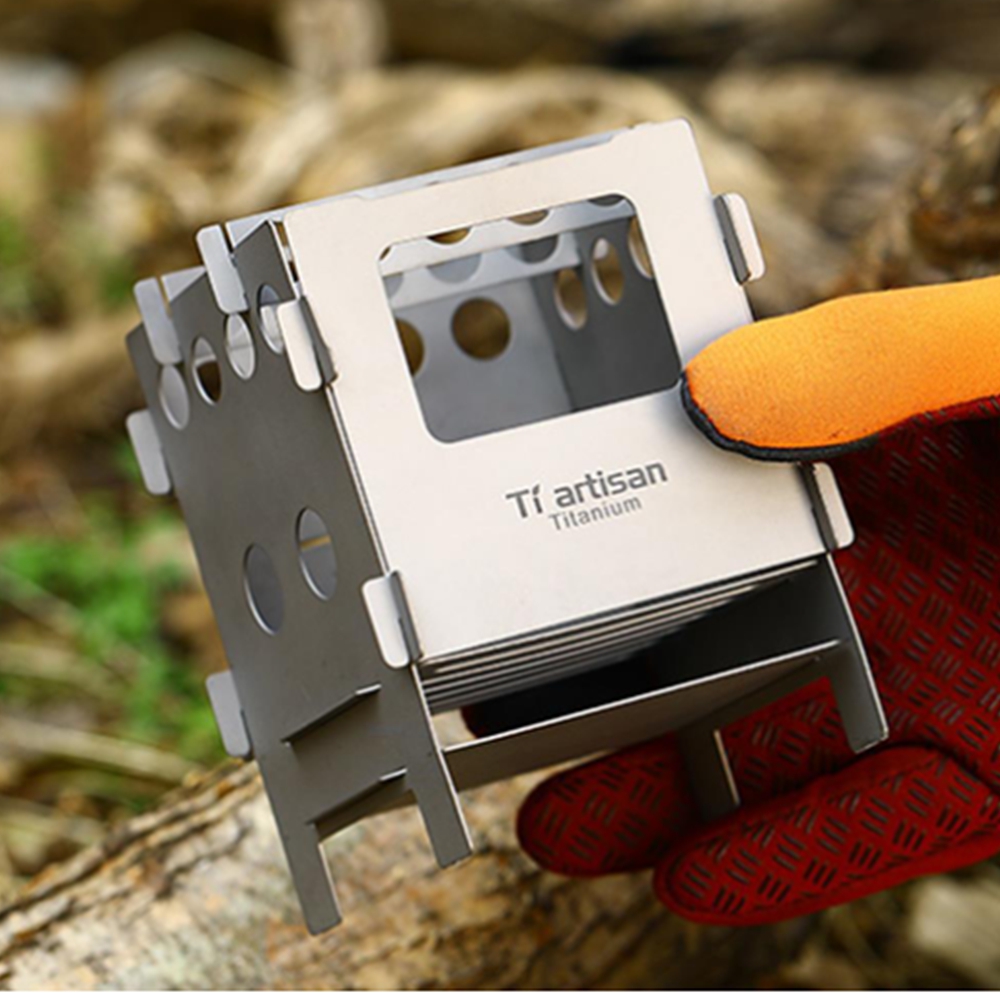 조립식 티타늄 우드 스토브 미니 화로대 불멍 화로대 Ti artisan