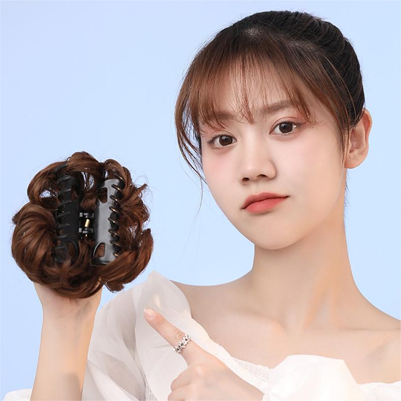 애니윙 가발 부분가발 올림머리 혼주 여자 똥머리 가발 - 상세 이미지 4
