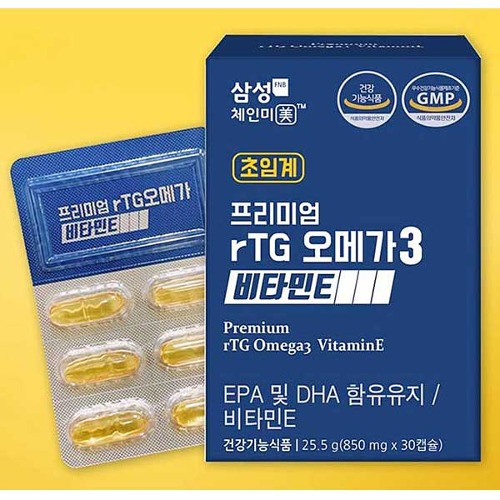 삼성 혈행개선 초임계 프리미엄 rTG 알티지 오메가3 루테인 1000mg - 메인 이미지