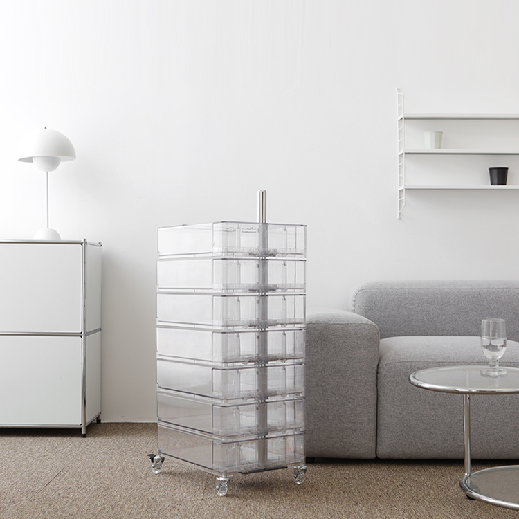 빙그리 회전서랍 트롤리 7단 블루 6169.5971