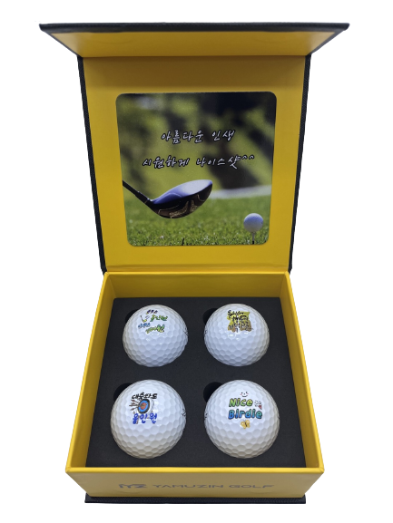 타이틀리스트 prov1 4구 커스텀 골프공 선물 세트 생일 명절 홀인원 기념볼 인쇄 각인