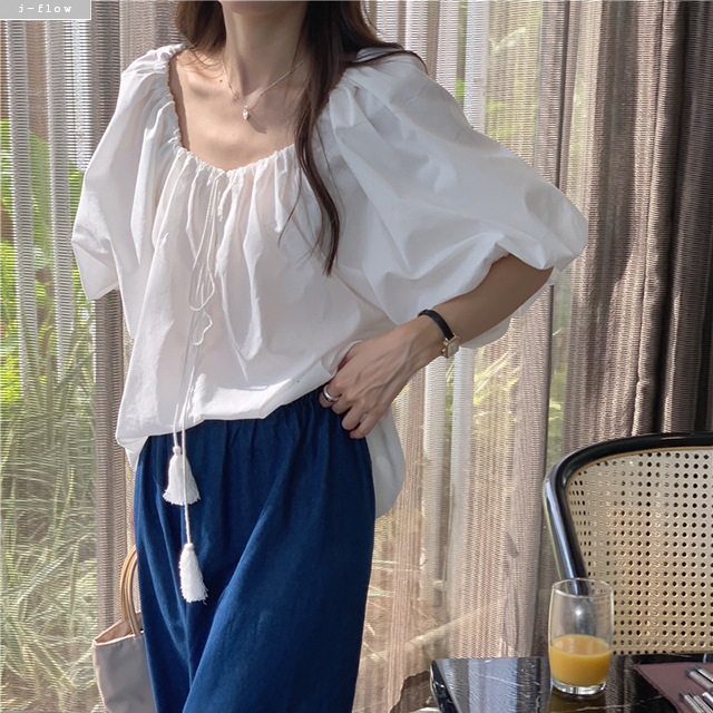 파타 데님 와이드 밴딩 코튼 팬츠 2col 봄 여름 하이웨스트 데일리 제이플로우 이미지 7