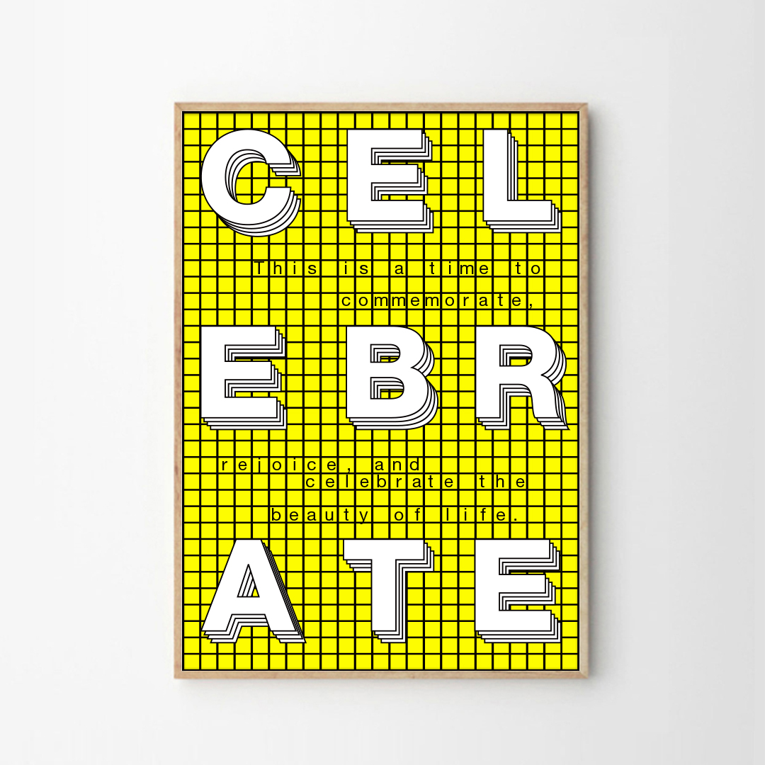 애시드로우 미드센츄리 팝아트포스터 CELEBRATE - 상품 이미지