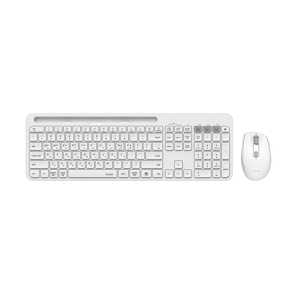 아이노트 KM680RB 무선 블루투스 키보드 마우스 세트 화이트
