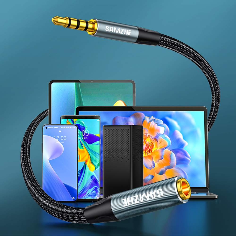 삼지 TRRS 4극 3.5mm AUX 오디오 연장 케이블, YPM1 - 상세 이미지 3