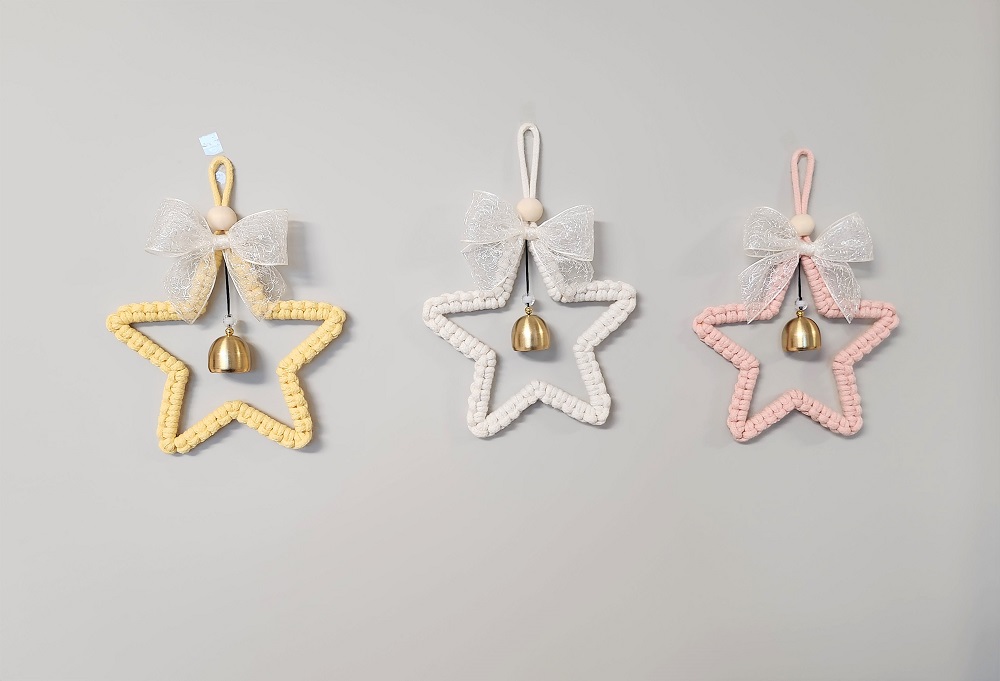 현관종 풍경 종 마크라메 도어벨 문종