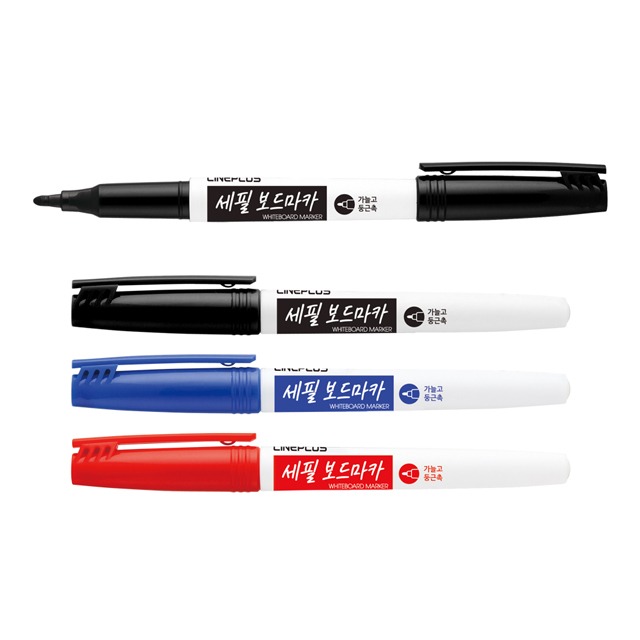 세필 보드마카 가는 글씨 어린이용 검정색