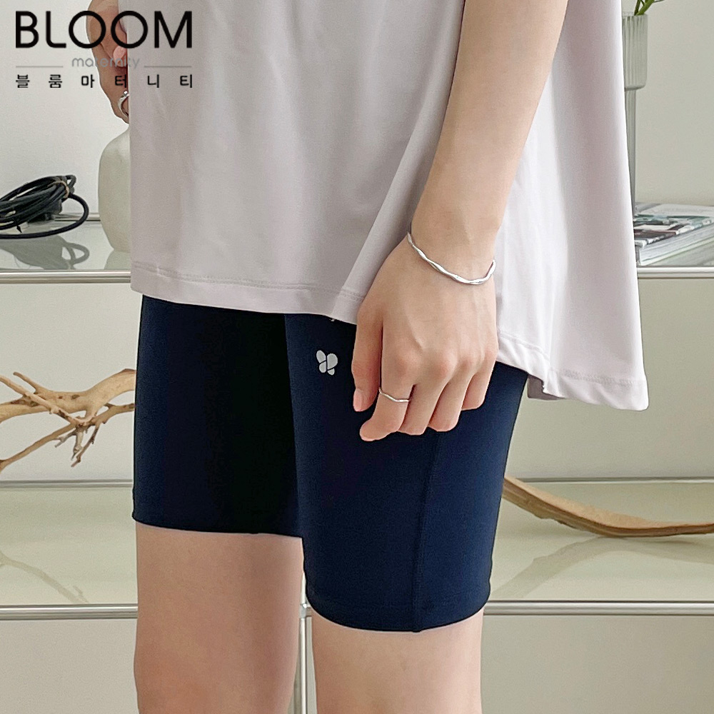 블룸마터니티 슬림 4부 임산부요가바지 임부복 임산부요가복 - 메인 이미지