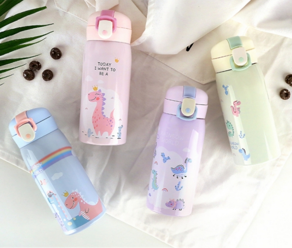 어린이 미니 보온병 초등학생 유치원 원터치 텀블러 물병 260ml