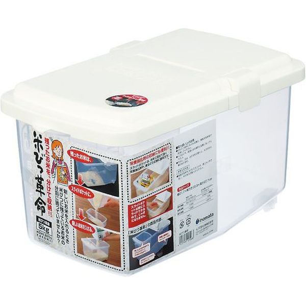 이노마타 바퀴달린 쌀통 5kg 잡곡통 쌀보관통 - 상품 이미지