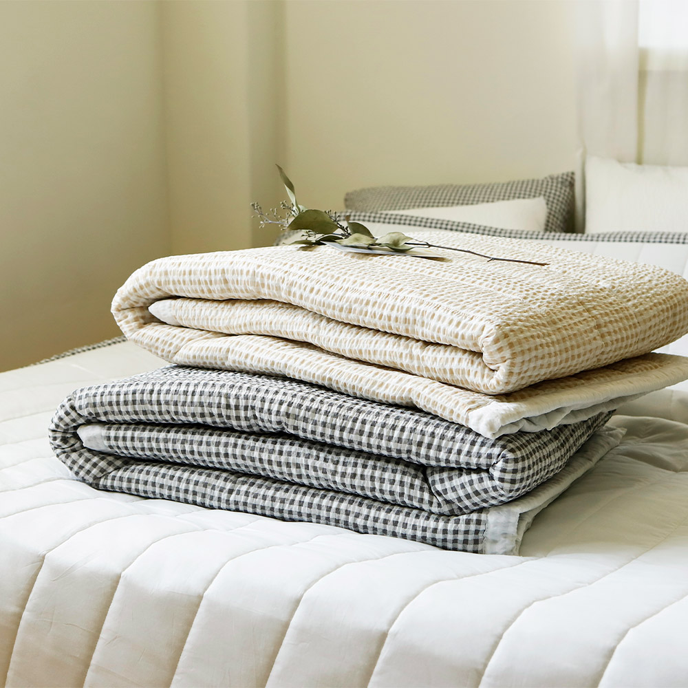 여름 샤르베 시어서커 침대패드 SS 누빔 매트리스패드 슈퍼싱글