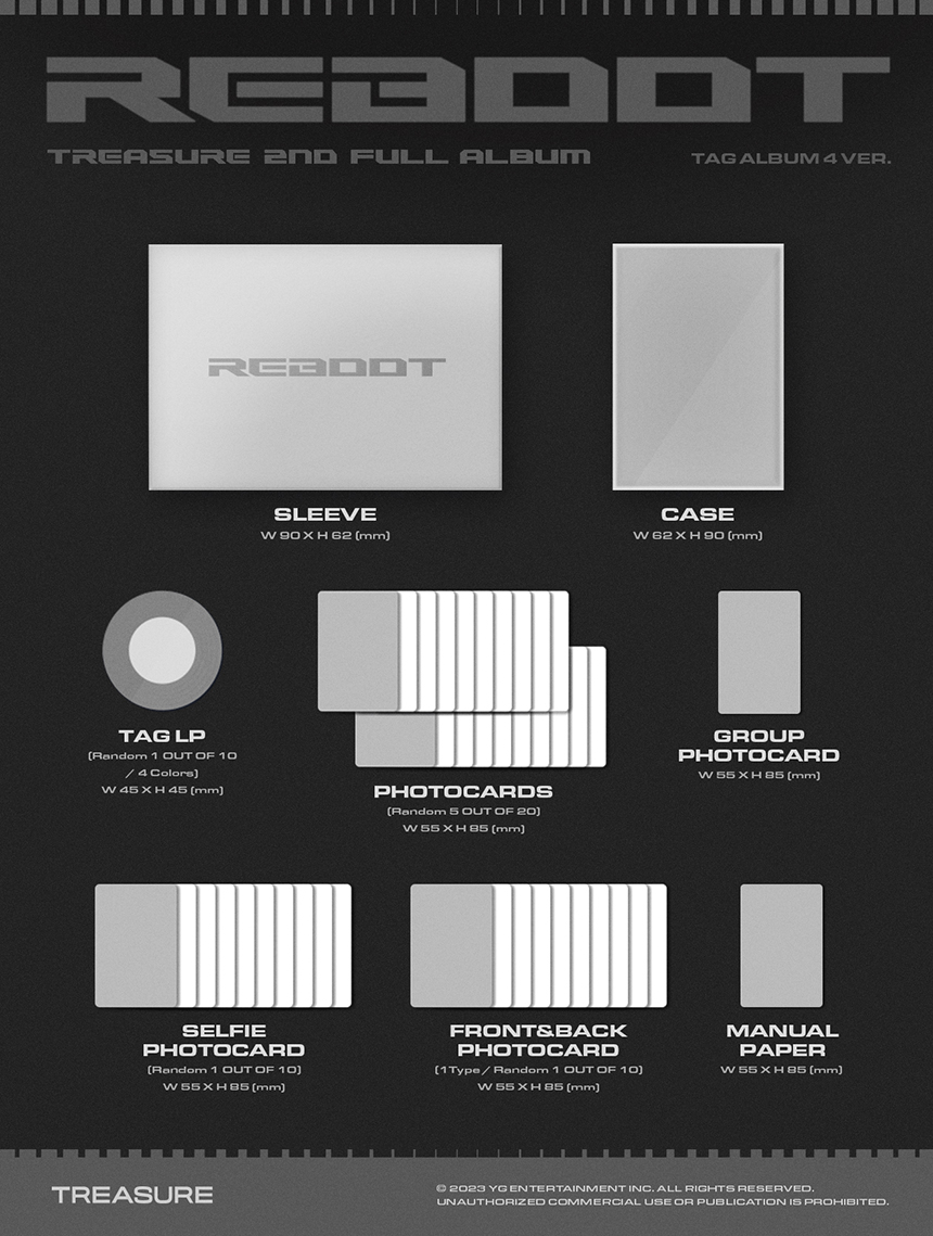 트레저 TREASURE 2ND FULL REBOOT 와이지 태그 앨범 YG TAG ALBUM - 상세 이미지 2