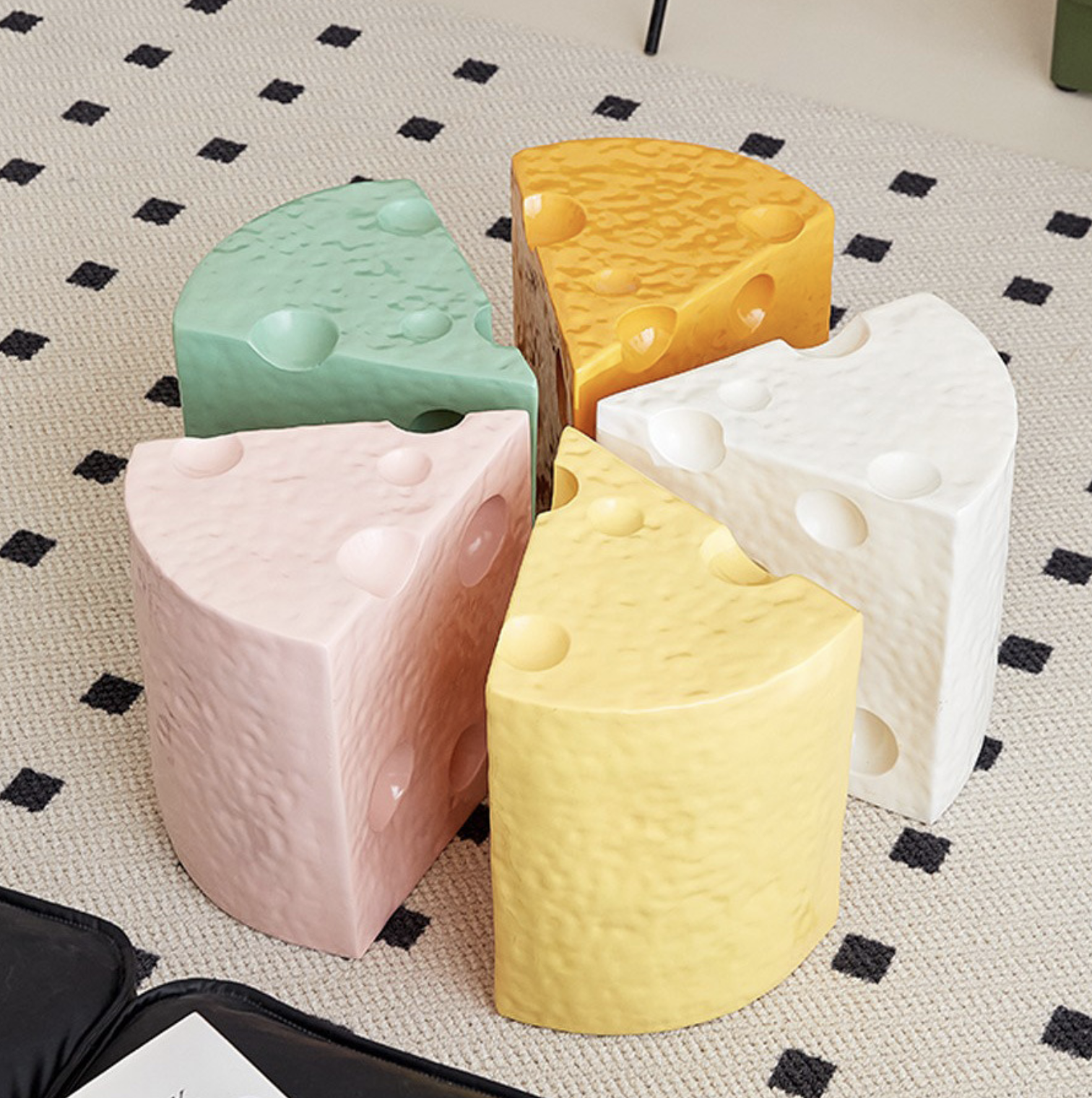 치즈 사이드 테이블 스툴 침대 협탁 디자인 인테리어 cheese side table