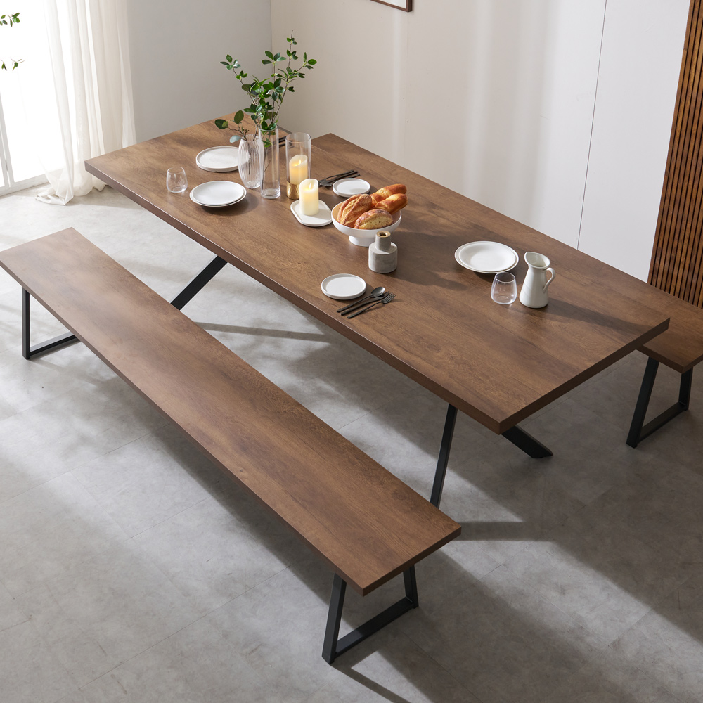 까펠로 대형 테이블 카페 업소용 거실식탁 넓은식탁 1800mm, 월넛블랙