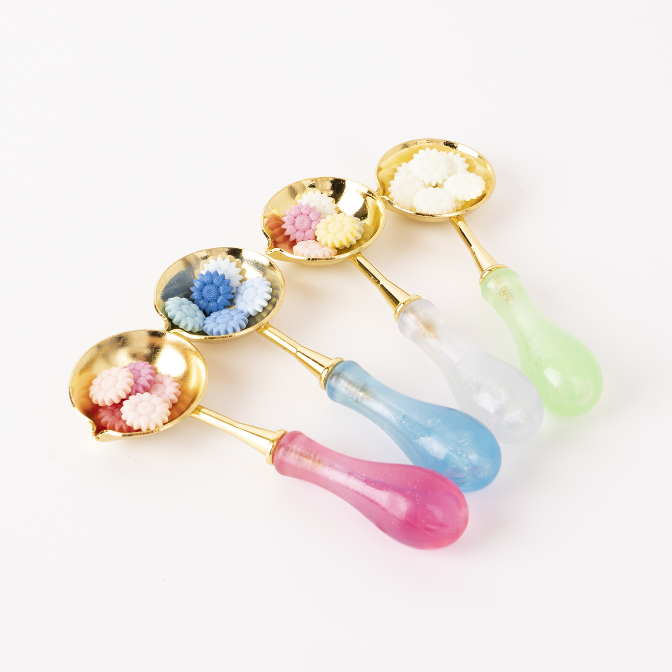 실링왁스 투명 스푼 플라스틱 인장 스탬프 청첩장