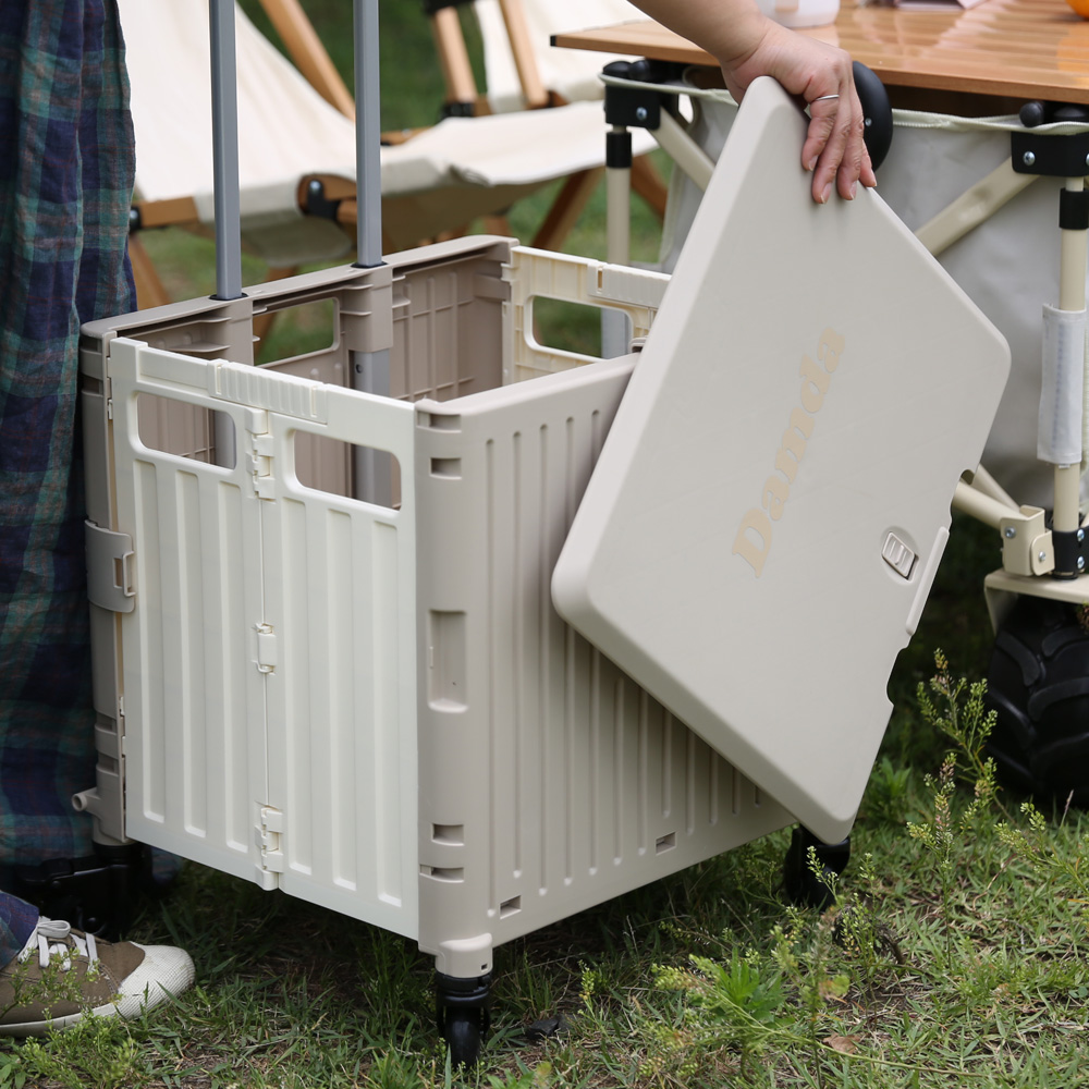 담다 장바구니캐리어 바퀴달린 폴딩카트4바퀴 시장바구니 접이식카트 마트 캠핑 손수레 핑크