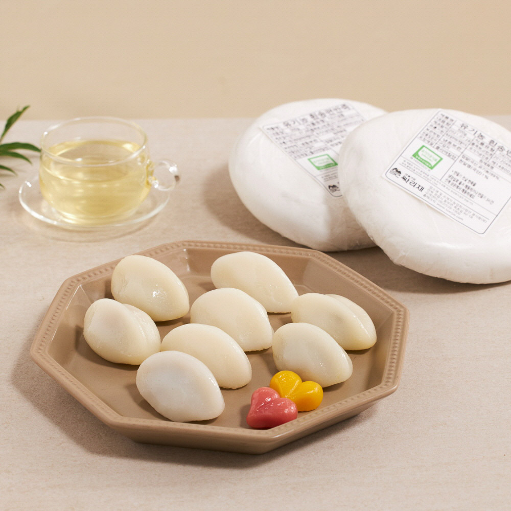 싸리재 쉽게 송편만들기 [ 흰송편 반죽 500g 2봉지 ] 유기농 재료 - 상품 이미지