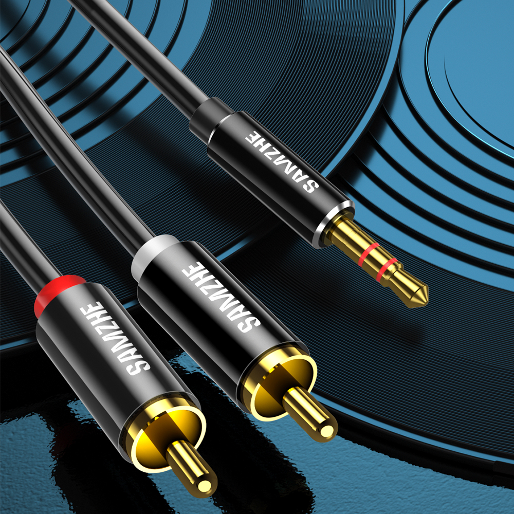 삼지 3.5mm 스테레오 to 2RCA 오디오 케이블 10m 15m, YPR - 상세 이미지 2