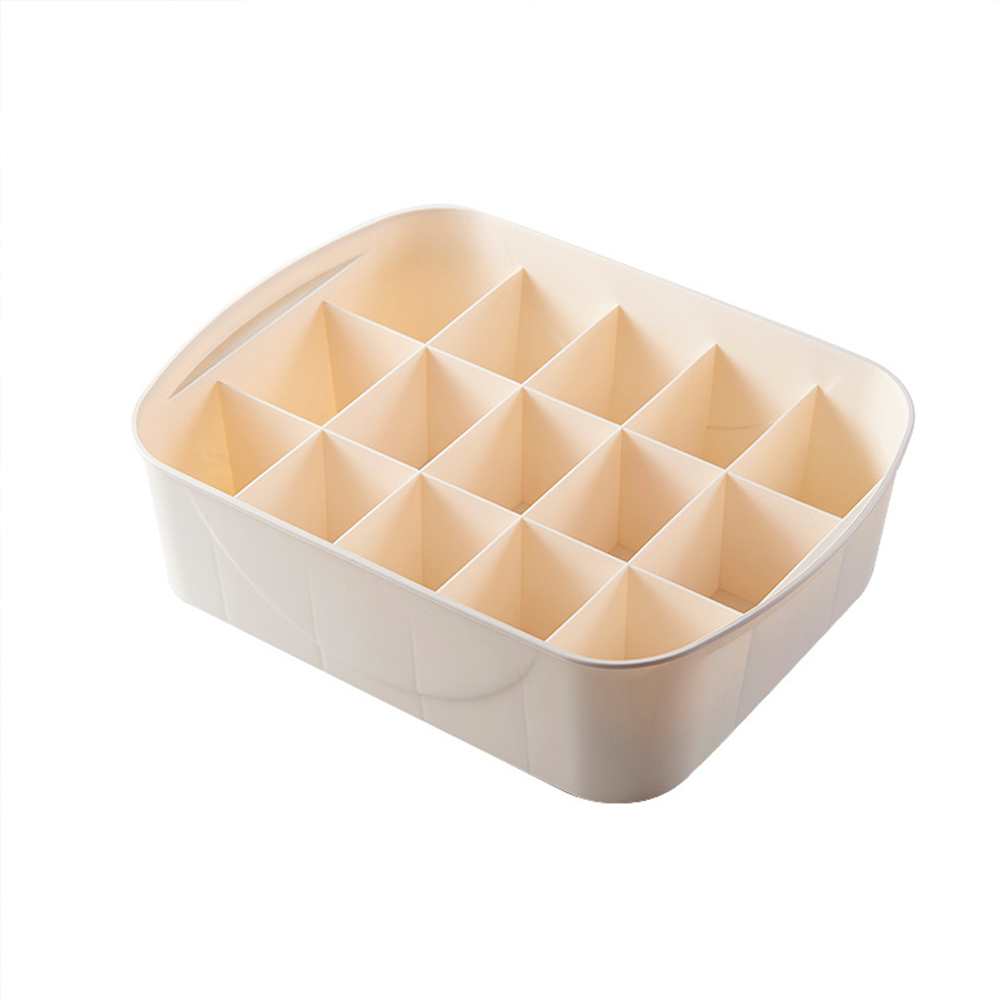 속옷정리함 양말 속옷 정리함 정리 수납 보관함 수납함 뚜껑있는 서랍장칸막이 베이지 1칸 이미지 6