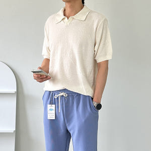 남자반팔티 오버핏 부클 여름 남성반팔카라티 착용 후기 | 사이즈/핏 총정리 - 상품 이미지 1