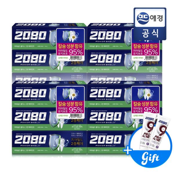 파워쉴드 플러스(+)그린페퍼민트 120g x 12개 + 50g 2개 2080 : 리디유통