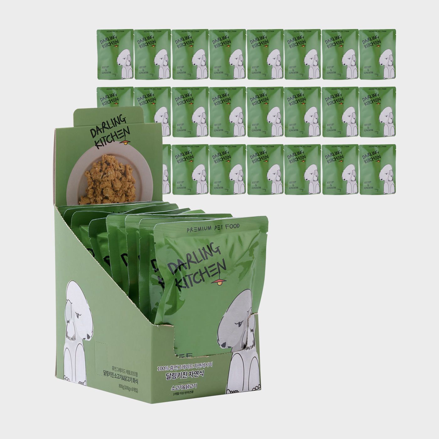 강아지화식 달링키친 대용량 소고기&닭고기 100g x 24 - 상품 이미지