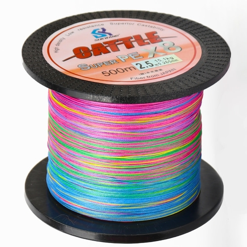 합사줄 오색 8합사 낚시줄 원투 PE라인 CATTLE 일본원사 500m 이미지 3