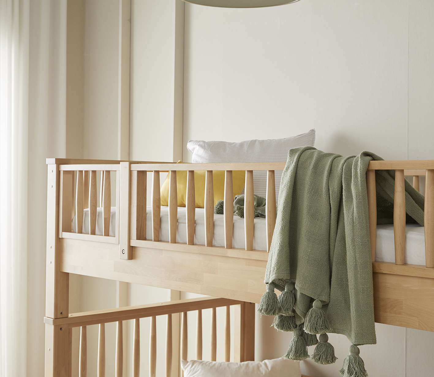 우드몽드 국내제작 자작나무 원목 수납형계단사다리 2층침대 1층 가드,하단 서랍 미포함