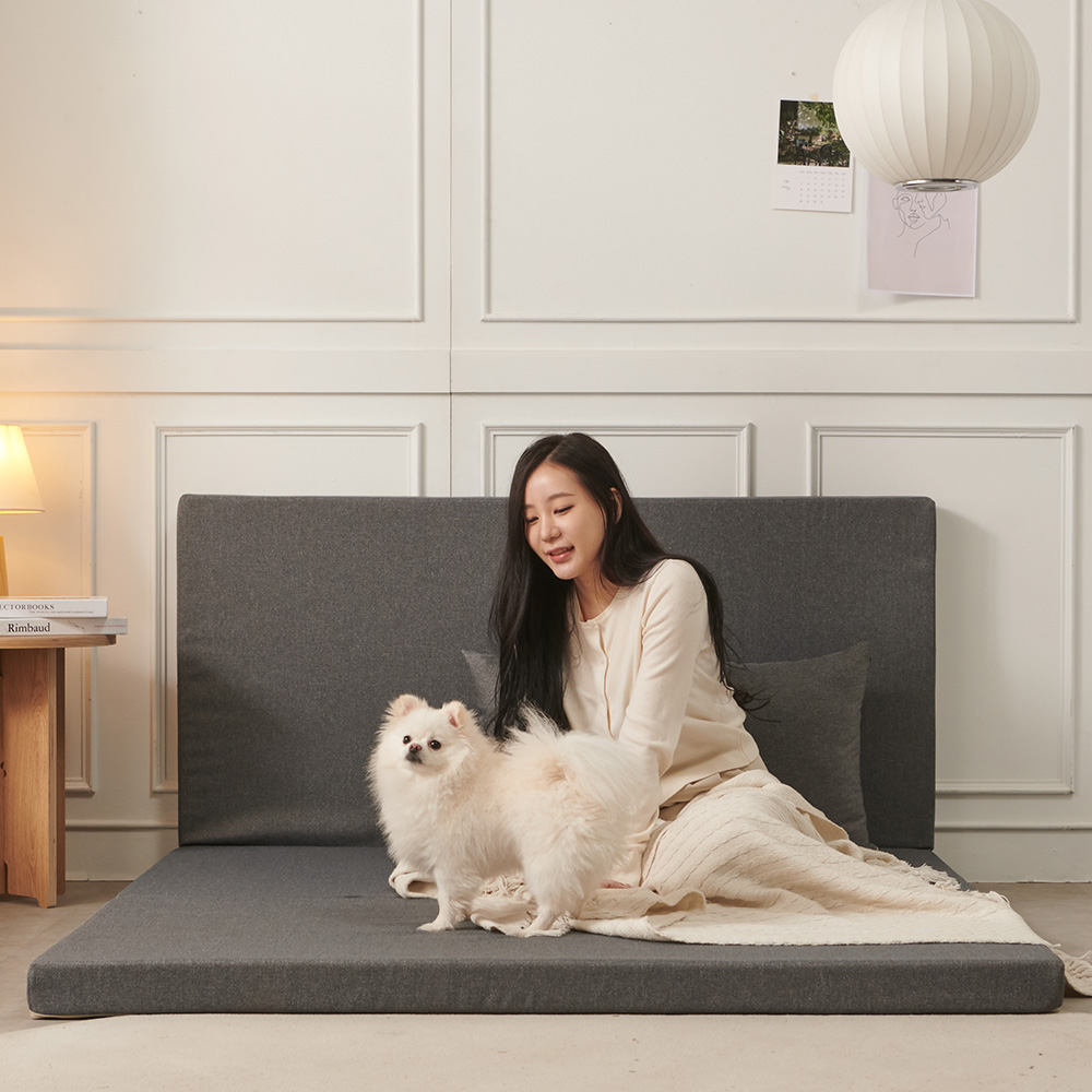 서광퍼니처 휴폴드 허리에좋은 HR황토폼 3단 바닥 접이식 토퍼 방수 매트리스 멀티싱글