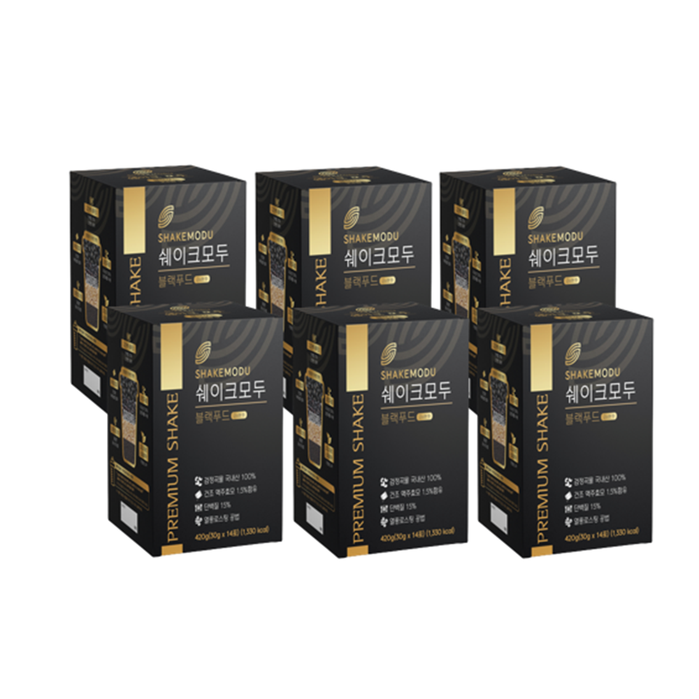쉐이크 모두 블랙푸드 선식 420g x 6박스 서리태 맥주효모 단백질 - 상품 이미지