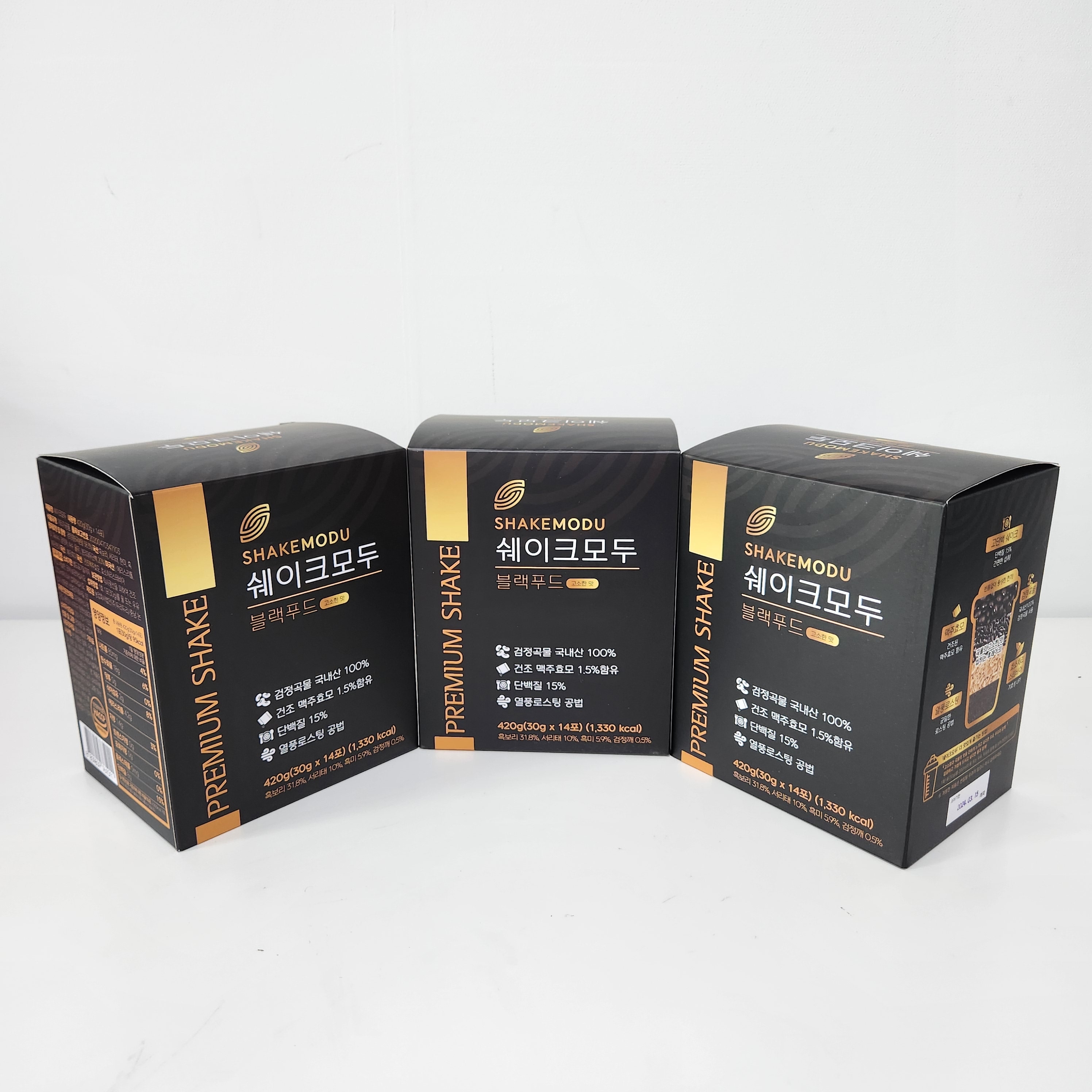 쉐이크모두 아침 식사대용 선식 서리태 쉐이크 420g 3박스 - 상품 이미지