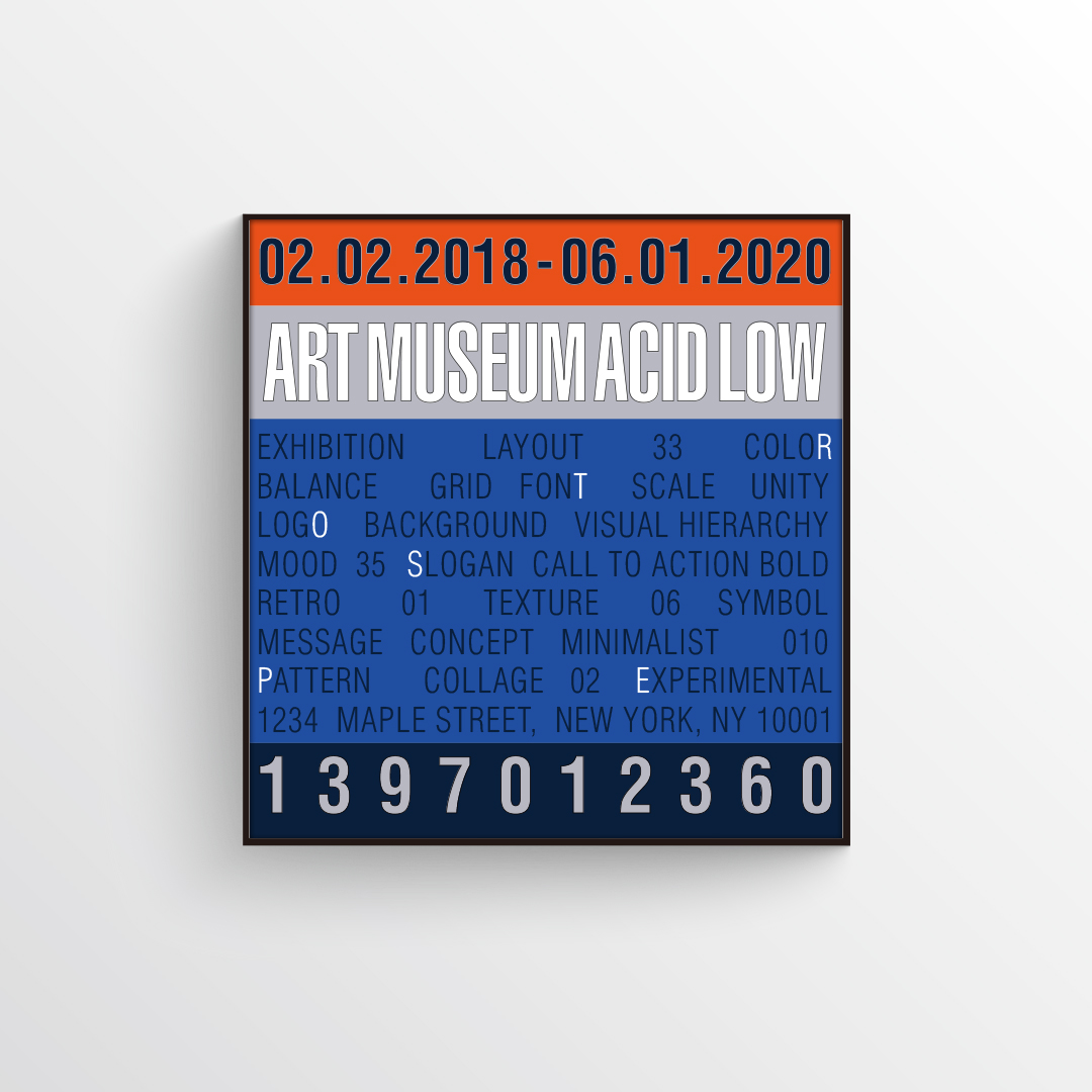 [30] 애시드로우 소형액자 ACIDLOW [300x300mm Size] - 상품 이미지
