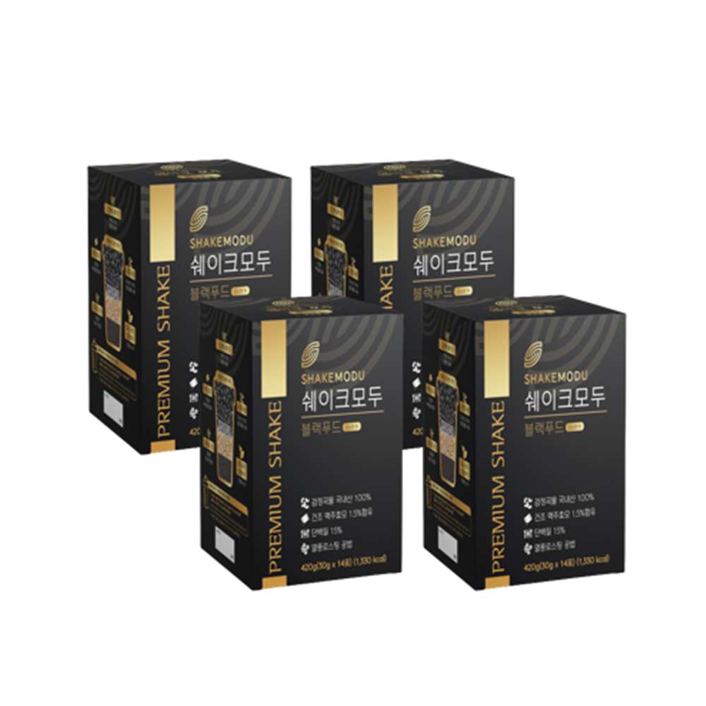 쉐이크 모두 블랙푸드 선식 420g x 4박스 서리태 맥주효모 단백질 - 상품 이미지