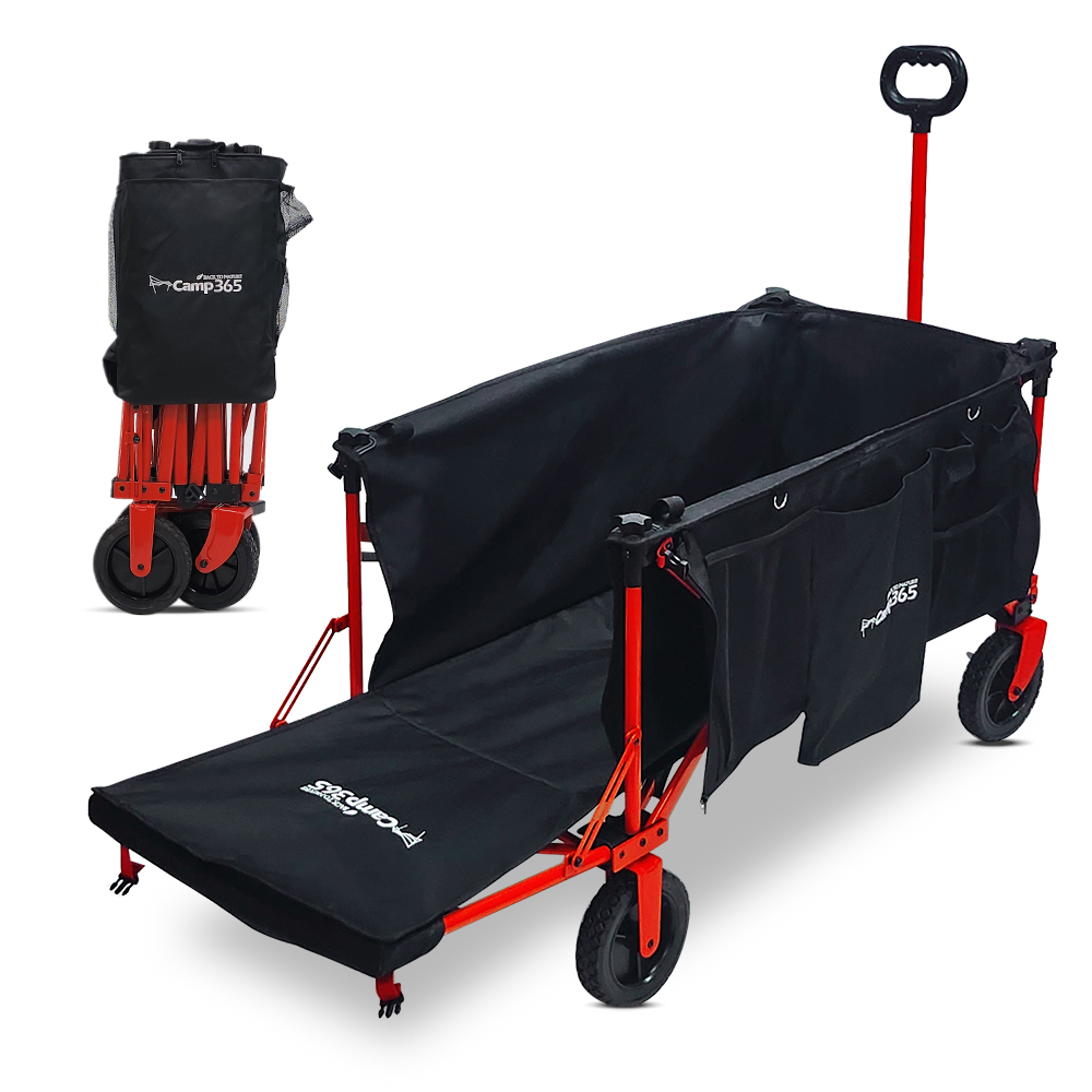 캠프365 파파웨건 스포츠 챔프 레드 블랙 에디션 베이지 캠핑웨건 뒷문개방