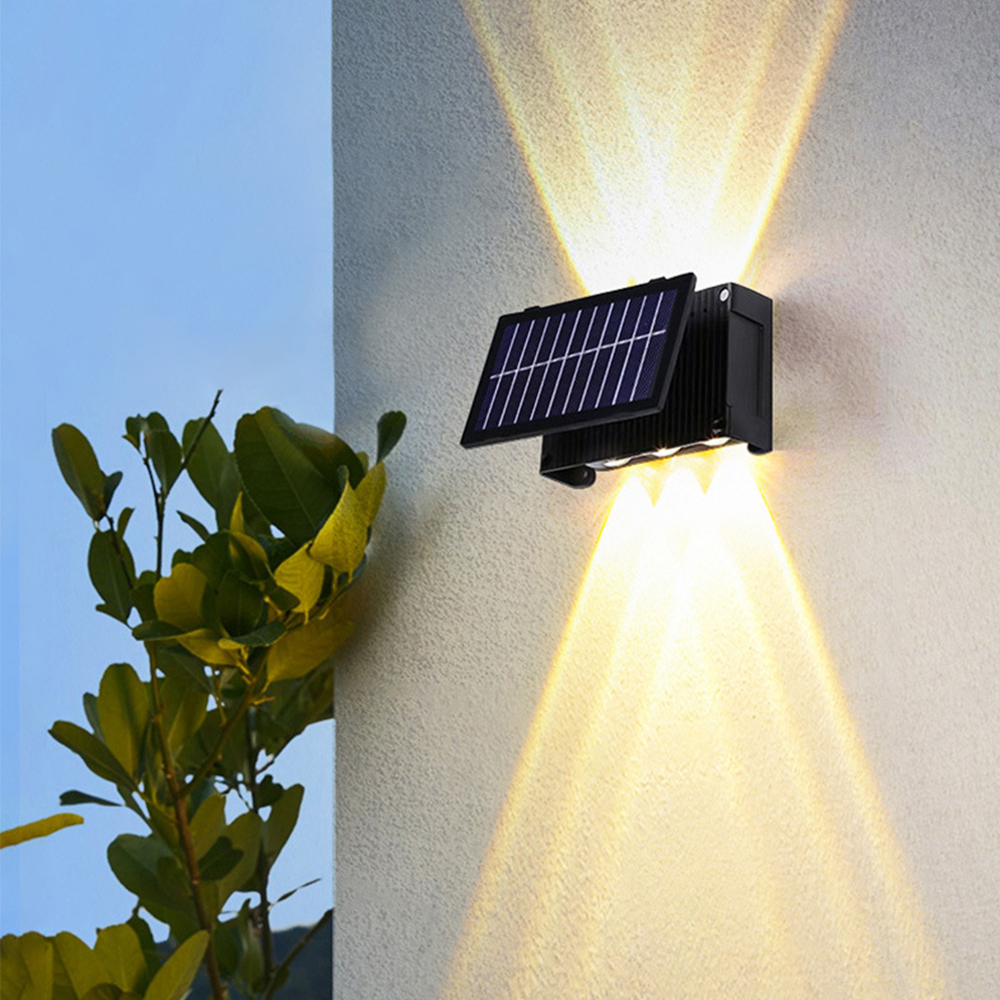 태양광 벽등 태양열 LED등 계단 전등 테라스 조명 6LED 플립 빔 벽부등 - 상품 이미지