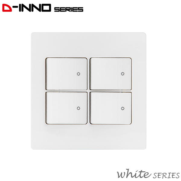 제일 디노 스위치 중4구 거실 전기 전등 스위치 화이트 D-INNO 커버 - 상세 이미지 2